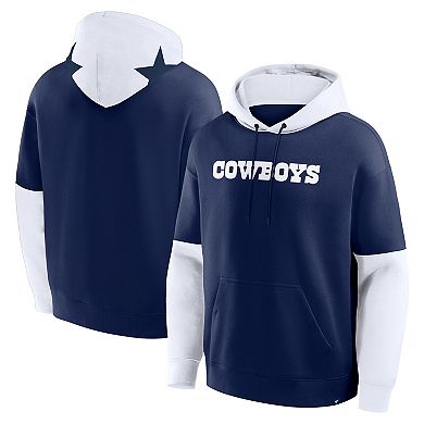 Men's Fanatics Navy Dallas Cowboys Helmet Retro Pullover Hoodie
