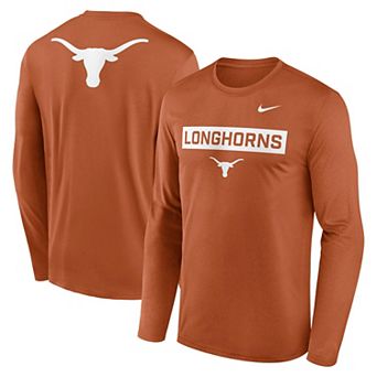 Men's Nike Texas Orange Texas Longhorns Primetime Campus 2-Hit Legend Long Sleeve T-Shirt