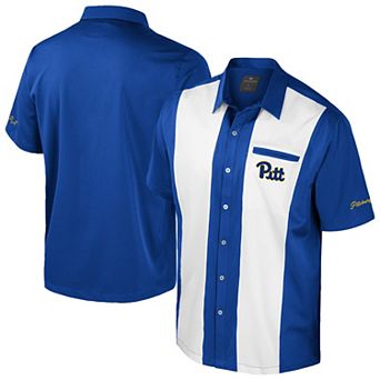Men's Colosseum Royal Pitt Panthers Strike Bowling Button-Up Shirt