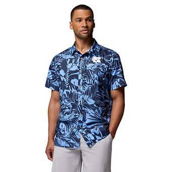 Men's Columbia Carolina Blue North Carolina Tar Heels Super Slack Tide Omni-Wick Button-Up Shirt