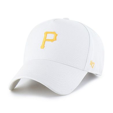 Men's '47 White Pittsburgh Pirates Foundational Pinch Offside Adjustable Hat
