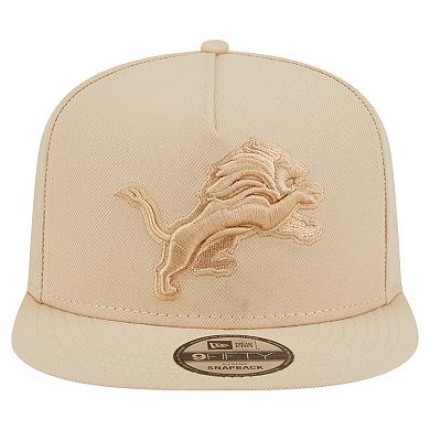 Men's New Era Light Beige Detroit Lions Color Pack A-Frame 9FIFTY Snapback Hat