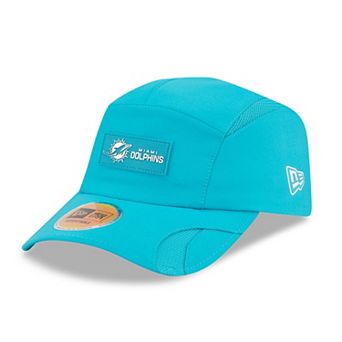 Men's New Era Aqua Miami Dolphins 2025 Sideline Runner Adjustable Hat