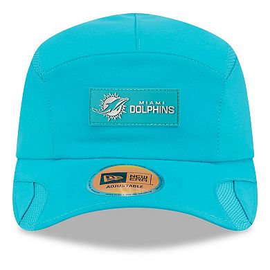 Men's New Era Aqua Miami Dolphins 2025 Sideline Runner Adjustable Hat