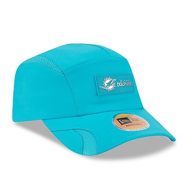 Men's New Era Aqua Miami Dolphins 2025 Sideline Runner Adjustable Hat
