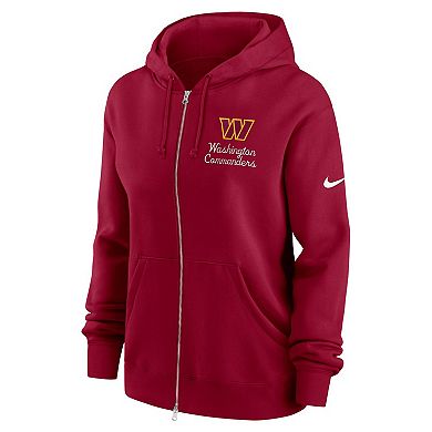Women's Nike Burgundy Washington Commanders Phoenix Rewind Full-Zip Hoodie