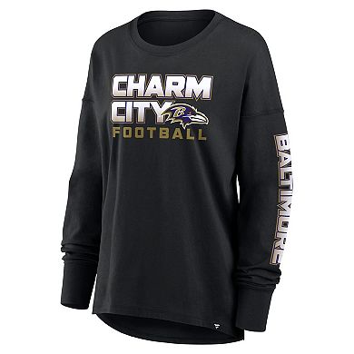 Women's Fanatics Black Baltimore Ravens Hometown Legacy Long Sleeve T-Shirt
