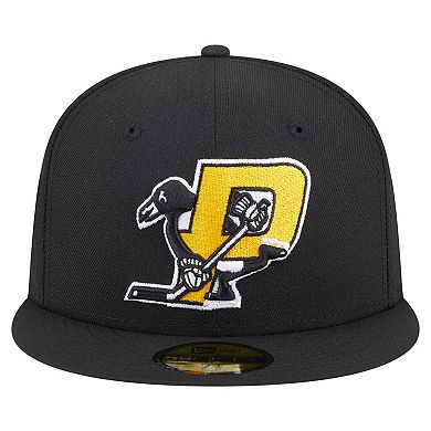 Men's New Era Black Pittsburgh Penguins Deceptor 59FIFTY Fitted Hat