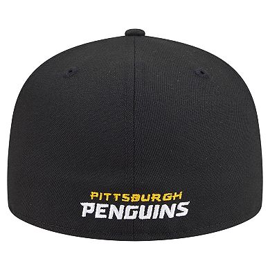 Men's New Era Black Pittsburgh Penguins Deceptor 59FIFTY Fitted Hat