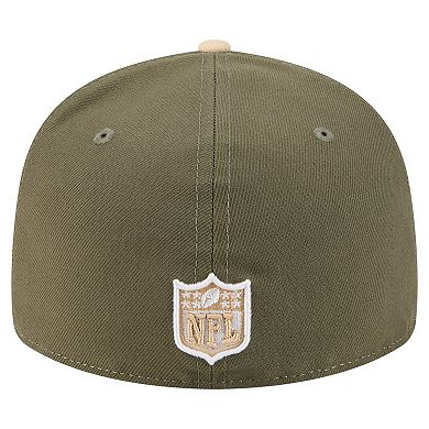 Men's New Era Light Beige/Olive Green Bay Packers Two-Tone Color Pack Split Panel 59FIFTY Fitted Hat