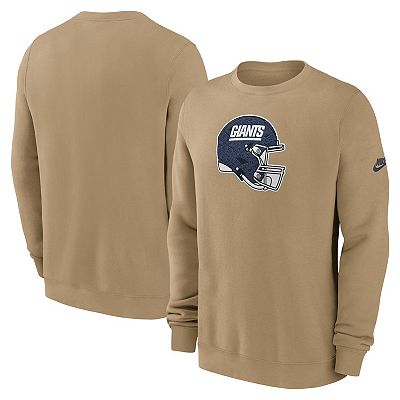 Men's Nike Tan New York Giants Swing Pass Rewind Club Pullover