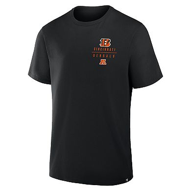 Men's Fanatics Black Cincinnati Bengals Passing Pocket Legacy T-Shirt