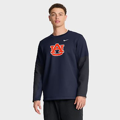 Men's Nike Navy Auburn Tigers 2025 Sideline Coach Dri-FIT Long Sleeve T-Shirt