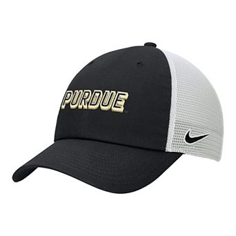 Men's Nike Black Purdue Boilermakers On-Field Club Adjustable Trucker Hat