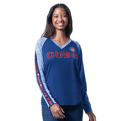 Women's G-III 4Her by Carl Banks Royal Chicago Cubs Top Dog Raglan