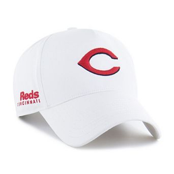 Men's '47 White Cincinnati Reds Foundational Pinch Offside Adjustable Hat
