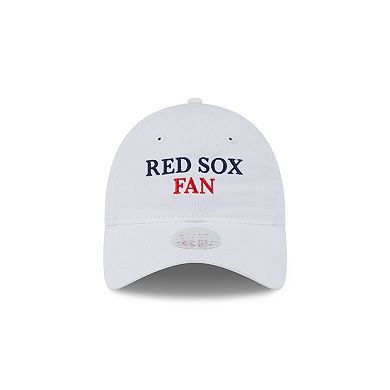 Women's New Era White Boston Red Sox Team Fan 9TWENTY Adjustable Hat