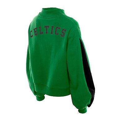 Women's New Era Kelly Green Boston Celtics Sport Night Balloon Sleeves Sweatshirt