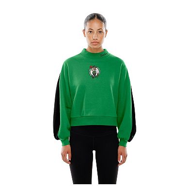 Women's New Era Kelly Green Boston Celtics Sport Night Balloon Sleeves Sweatshirt
