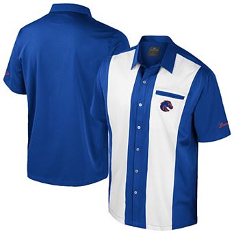 Men's Colosseum Royal Boise State Broncos Strike Bowling Button-Up Shirt
