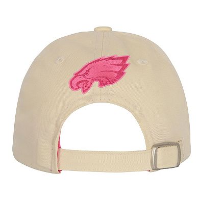 Girls Youth Outerstuff Cream Philadelphia Eagles Blitz Adjustable Hat