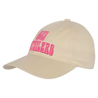 Girls Youth Outerstuff Cream Pittsburgh Steelers Blitz Adjustable Hat