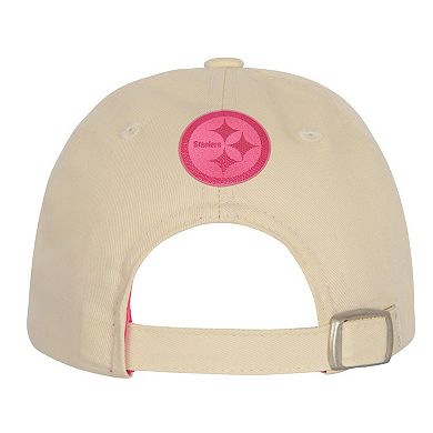 Girls Youth Outerstuff Cream Pittsburgh Steelers Blitz Adjustable Hat
