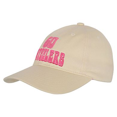 Girls Youth Outerstuff Cream Pittsburgh Steelers Blitz Adjustable Hat
