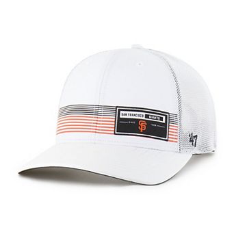 Men's '47 White San Francisco Giants Rangefinder brrr Trucker Adjustable Hat