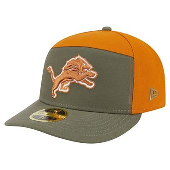 Men's New Era Olive/Brown Detroit Lions Two-Tone Color Pack Split Panel 59FIFTY Fitted Hat