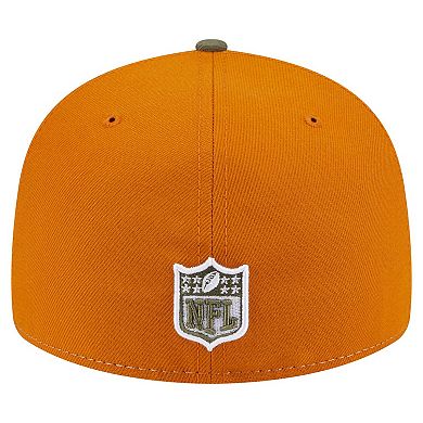 Men's New Era Olive/Brown Detroit Lions Two-Tone Color Pack Split Panel 59FIFTY Fitted Hat