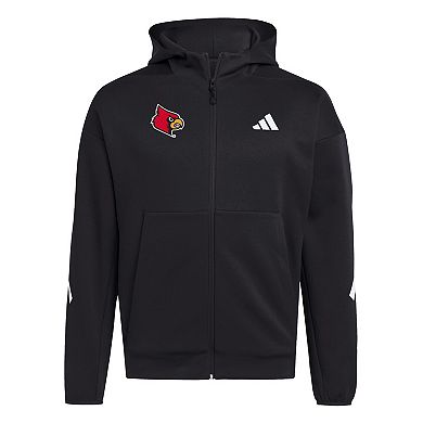 Men's adidas Black Louisville Cardinals Z.N.E. Full-Zip Hoodie