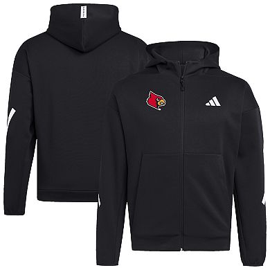 Men's adidas Black Louisville Cardinals Z.N.E. Full-Zip Hoodie