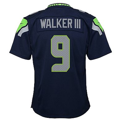 Youth Nike Kenneth Walker III College Navy Seattle Seahawks Team Game Jersey