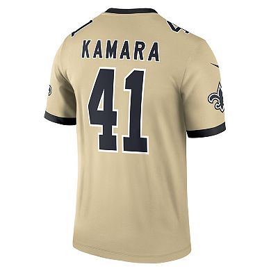 Men's Nike Alvin Kamara Gold New Orleans Saints Gameday Golds Alternate Legend Player Performance Top