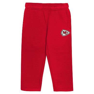 Toddler Outerstuff Red Kansas City Chiefs Lineman Fleece Hoodie & Pants Set