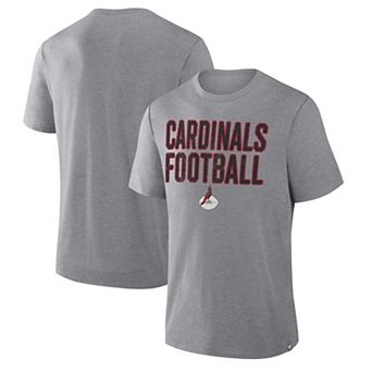 Men's Fanatics Heather Gray Arizona Cardinals First Down Tribute Tri-Blend T-Shirt