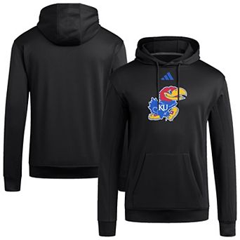 Men's adidas Black Kansas Jayhawks Locker Logo Fleece Pullover Hoodie