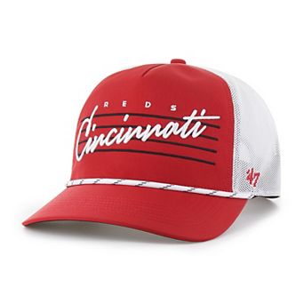 Men's '47 Red Cincinnati Reds Brrr Downburst Mesh Hitch Adjustable Hat