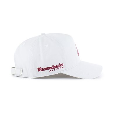 Men's '47 White Arizona Diamondbacks Foundational Pinch Offside Adjustable Hat
