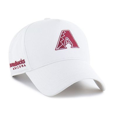 Men's '47 White Arizona Diamondbacks Foundational Pinch Offside Adjustable Hat