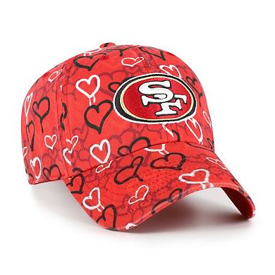 Girls Youth '47 Scarlet San Francisco 49ers Mural Clean Up Adjustable Hat