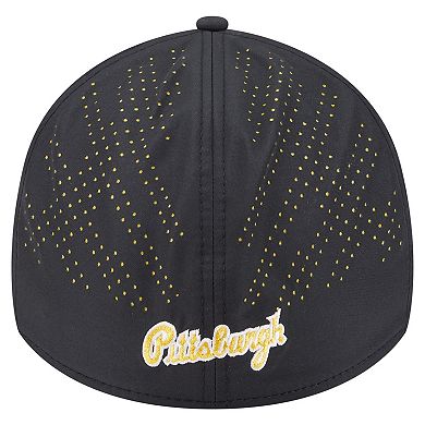 Men's New Era Black Pittsburgh Pirates Night 39THIRTY Flex Hat