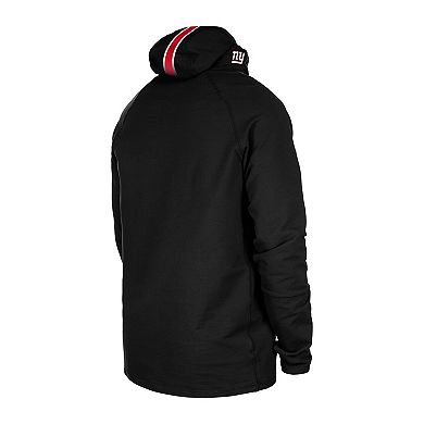 Men's New Era Black New York Giants Functional Fandom Balaclava Helmet Stripe Tri-Blend Hoodie