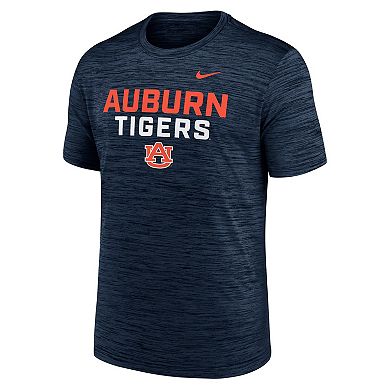 Men's Nike Navy Auburn Tigers Campus Center Stack Velocity Dri-FIT T-Shirt
