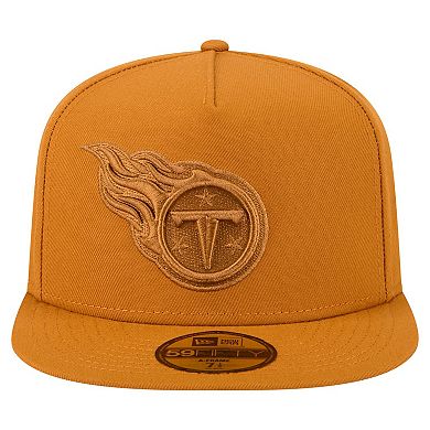 Men's New Era Brown Tennessee Titans Color Pack A-Frame 59FIFTY Fitted Hat