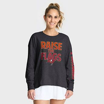 Women's Fanatics Heather Pewter Tampa Bay Buccaneers Hometown Legacy Long Sleeve T-Shirt