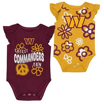Girls Newborn & Infant Outerstuff Burgundy/Gold Washington Commanders The Sunshine Two-Piece Bodysuit Set