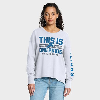 Women's Fanatics White Detroit Lions Hometown Legacy Long Sleeve T-Shirt