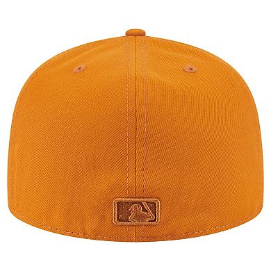 Men's New Era Orange Atlanta Braves Color Pack A-Frame 59FIFTY Fitted Hat